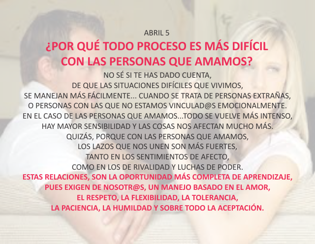 Por qué todo proceso es más difícil con las personas que amamos?
